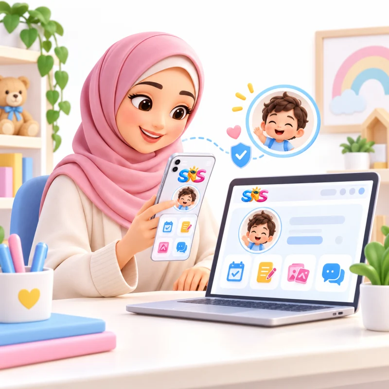 رسم توضيحي رسمي لبوابة أولياء الأمور في SNS